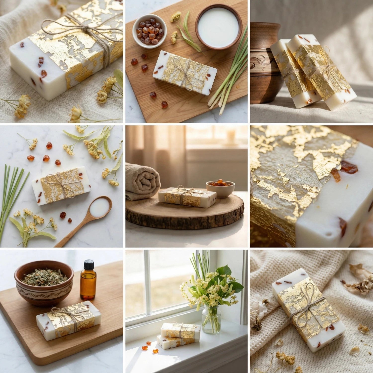 Ekskluzīvas liepziedu un dzintara ziepes ar zeltu – roku darba kosmētika dāvanai, dabīgas sastāvdaļas un luksusa kopšana no marredeco