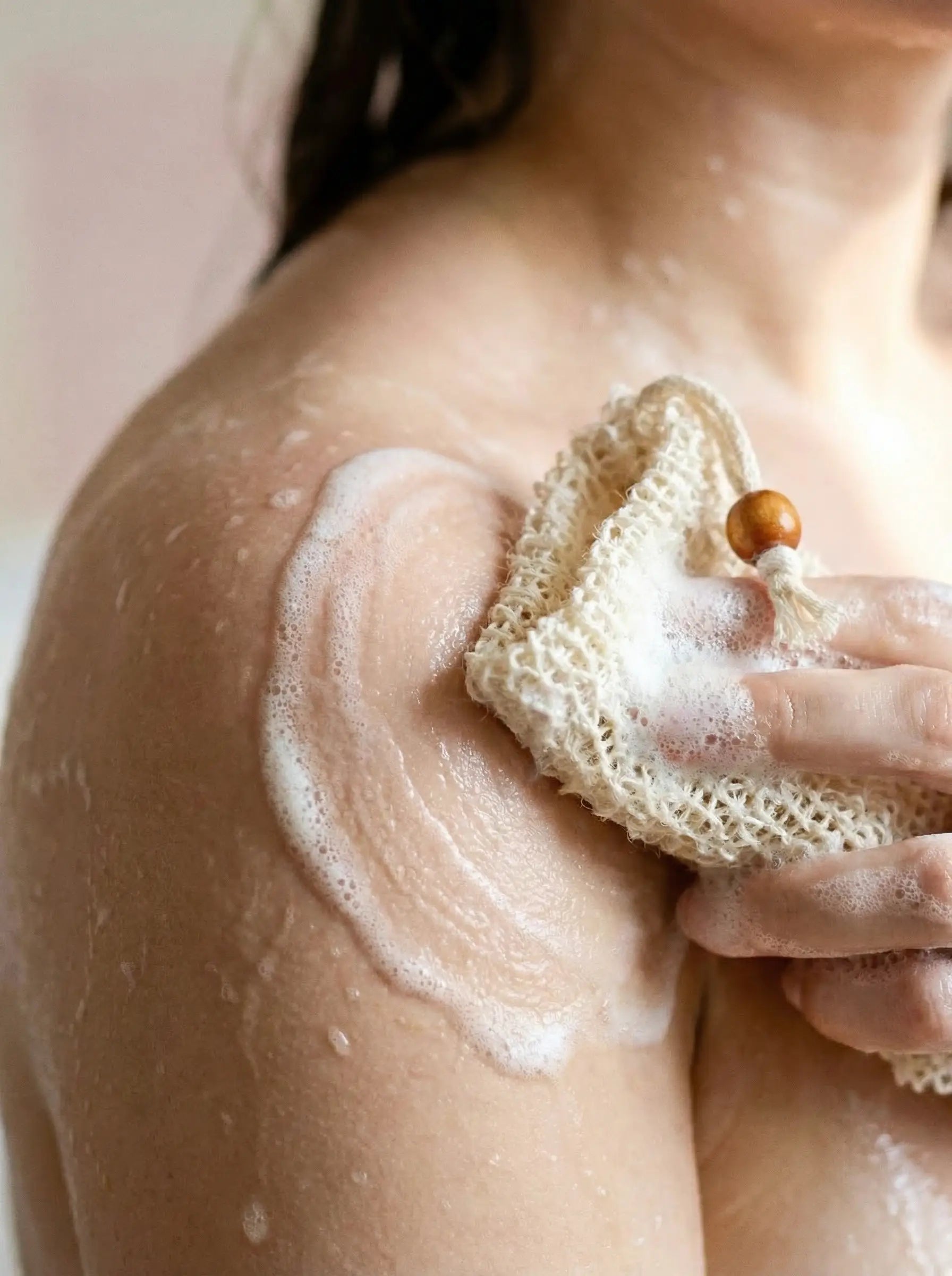 Dabīgs sizāla maisiņš ziepēm – pīlinga un masāžas efekts ādas atjaunošanai un asinsrites uzlabošanai.